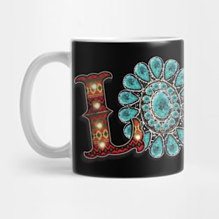 Love Turquoise Gem Stone Mug